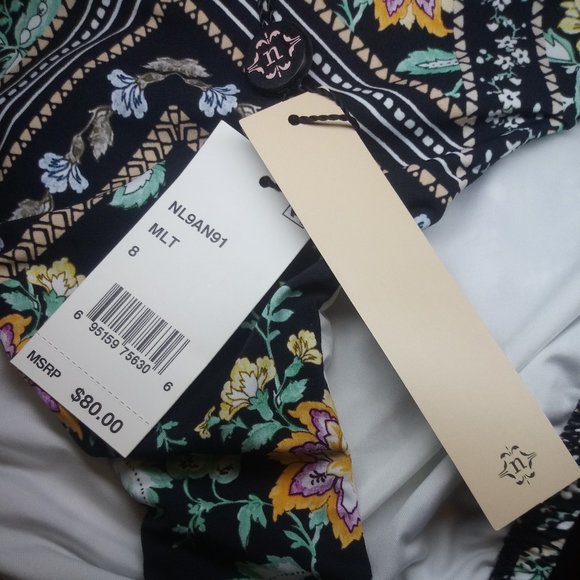 2 pcs Nanette Lepore Diamond Vines Bikini Sz 8 NWT - Picture 3 of 12